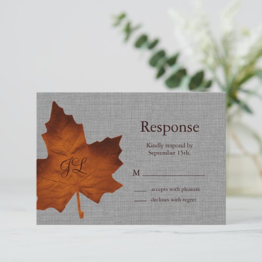 Lin orange monogramme RSVP (Debout devant)