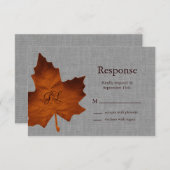 Lin orange monogramme RSVP (Devant / Derrière)