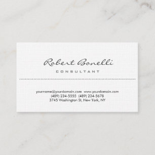 Lin Plain Simple Script Consultant Carte de visite
