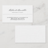 Lin Plain Simple Script Consultant Carte de visite (Devant / Derrière)