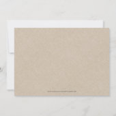 Lin Tan clair Simple Script noir carte RSVP (Dos)