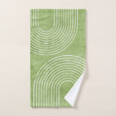 Lin vert citron minimaliste (Serviette à main)