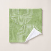 Lin vert citron minimaliste (Gant de toilette)