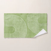 Lin vert citron minimaliste (Serviette à main)
