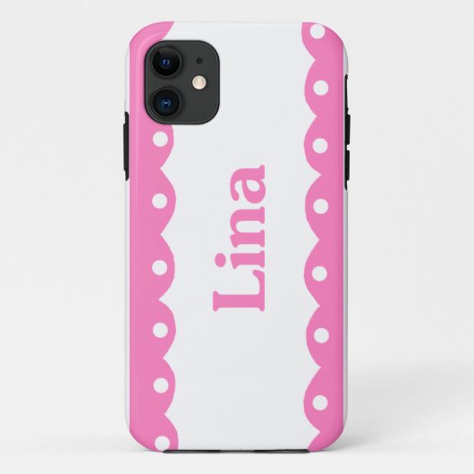 Lina Name Pink Lace Case-Mate iPhone Case (Achterkant)