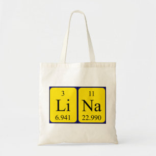 Lina Periodieke Naam canvas tas