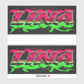Lina Vorname Name Graffiti Aufkleber Sticker (Vel)