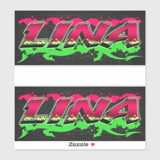 Lina Vorname Name Graffiti Aufkleber Sticker (Vel)