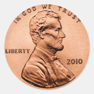 LINCOL PENNY RONDE STICKER