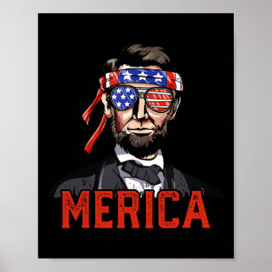 Lincoln 4 juli Amerika Abe Jongens Mannen Vrouwen Poster