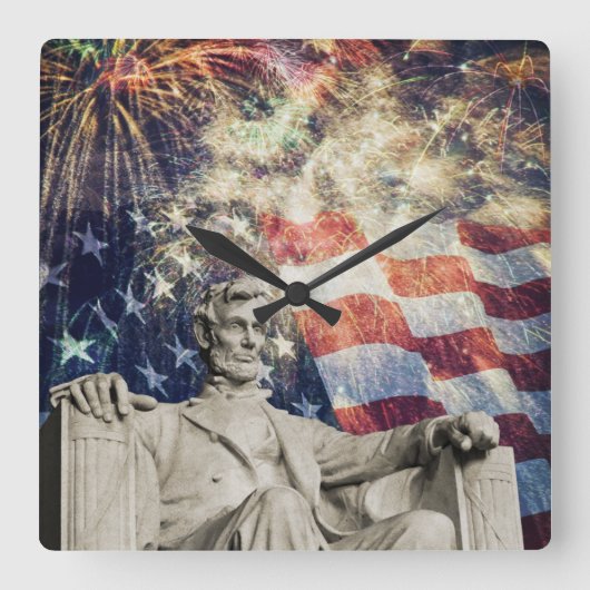 Lincoln American julth Celebration Vierkante Klok (Voorkant)
