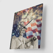 Lincoln American julth Celebration Vierkante Klok (Hoek)