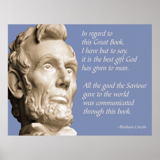 Lincoln Bible Quote Poster (Voorkant)