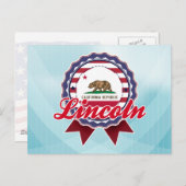 Lincoln, CA Briefkaart (Voorkant / Achterkant)