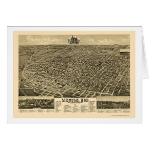 Lincoln, carte panoramique de Ne - 1889