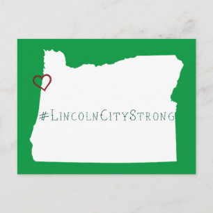 Lincoln City Strong Rope Heart White Briefkaart