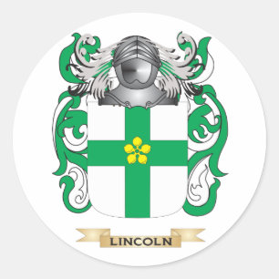 Lincoln Coat of Arms (familiekust) Ronde Sticker