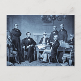 Lincoln die de emancipatieproclamatie leest briefkaart