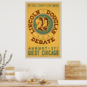 Lincoln Douglas Debate  WPA-Poster Poster (Keuken)