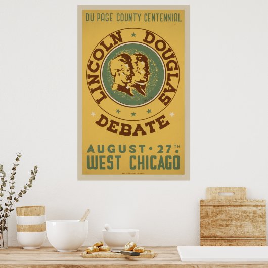 Lincoln Douglas Debate WPA-Poster Poster (Keuken)