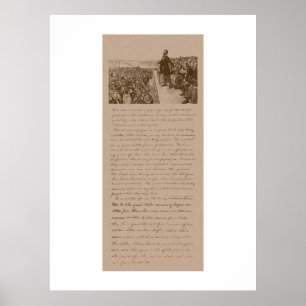 Lincoln en het adres Gettysburg Poster