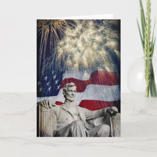 Lincoln en Vuurwerk Kaart (Voorkant)