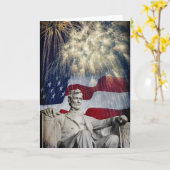 Lincoln en Vuurwerk Kaart (Gele Bloem)