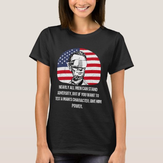 Lincoln Futuristische VR Fictionele Quote T-shirt (Voorkant)