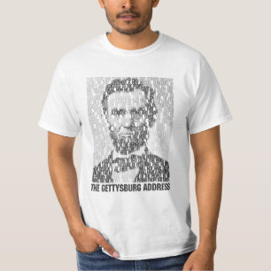 Lincoln/Gettysburg Text Mosaic T-Shirt