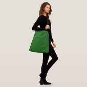 Lincoln groene vaste platte kleur crossbody tas (Op model)
