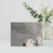 Lincoln-herdenkingsquote Briefkaart (Staand voorkant)