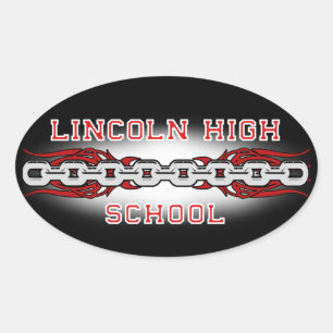 Lincoln High School Liens Stickers ovale