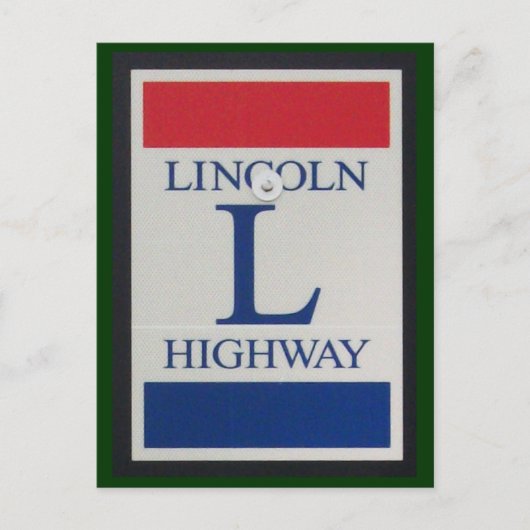 LIncoln Highway Road Sign Briefkaart (Voorkant)
