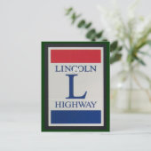 LIncoln Highway Road Sign Briefkaart (Staand voorkant)