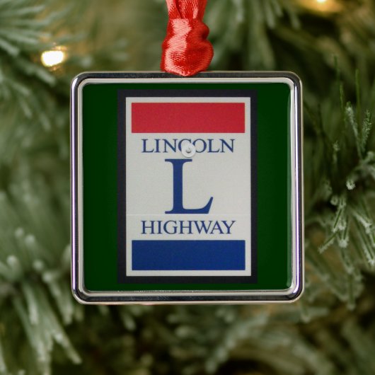 Lincoln Highway Sign Ornament (Boom)