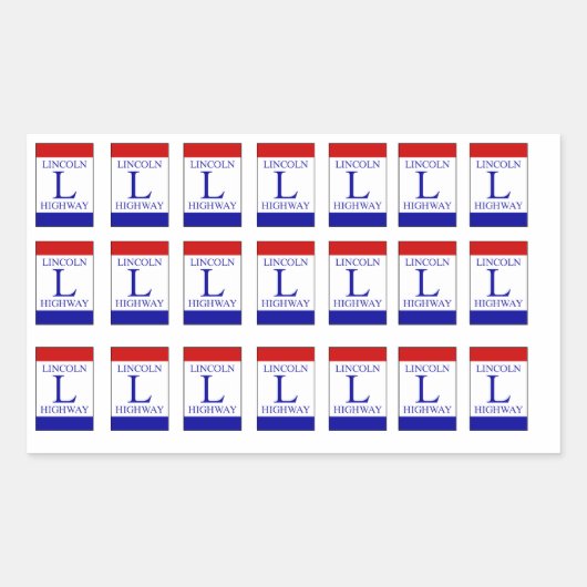 Lincoln Highway Traditionele Kleuren Sticker (Voorkant)