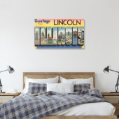 Lincoln, Illinois - grote letterscènes Canvas Afdruk (Insitu (Slaapkamer))