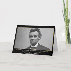 Lincoln Krachtig citaat Kaart