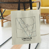 Lincoln, Lincolnshire City Map Tote Bag
