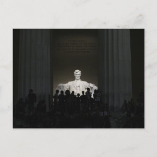 Lincoln Memorial à la carte postale de nuit
