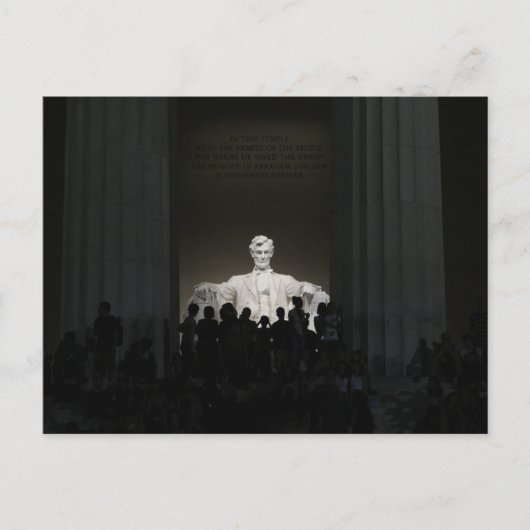 Lincoln Memorial à la carte postale de nuit (Devant)