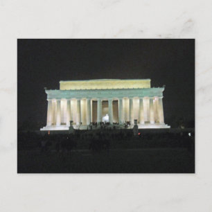 Lincoln Memorial bij Night Washington DC 002 Briefkaart
