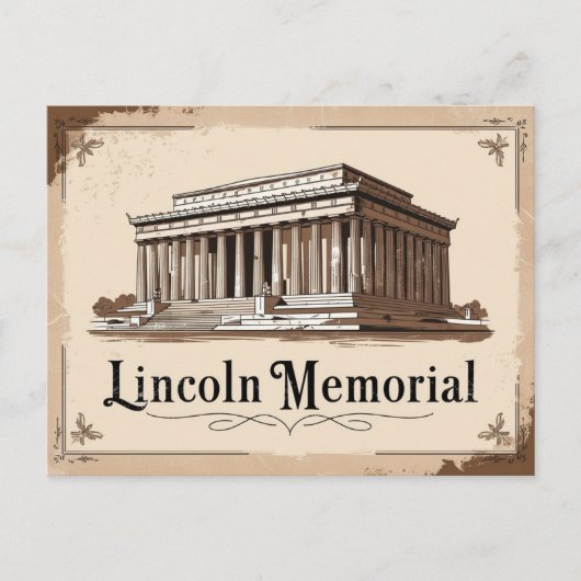  Lincoln Memorial Briefkaart (Voorkant)