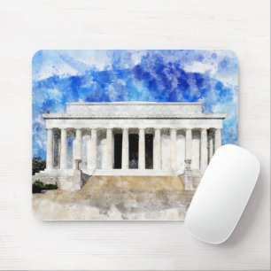 Lincoln Memorial gevel in waterverf Muismat