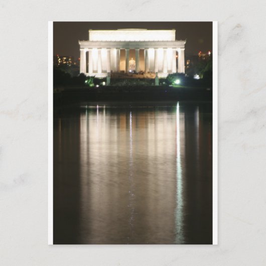 Lincoln Memorial Night Reflection Briefkaart (Voorkant)