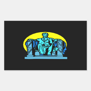 Lincoln Memorial Rechthoekige Sticker