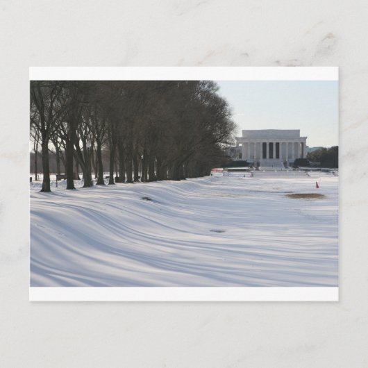 Lincoln Memorial Snow Briefkaart (Voorkant)
