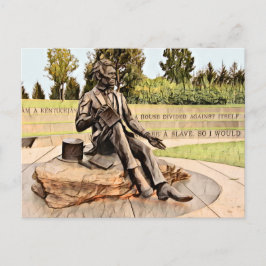 Lincoln Memorial Standbeeld Aquarel Louisville Briefkaart