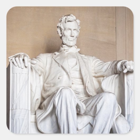 Lincoln Memorial Vierkante Sticker (Voorkant)