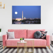 Lincoln Memorial, Washington Monument, VS Canvas Afdruk (Insitu (Woonkamer))